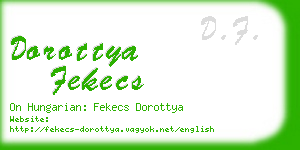 dorottya fekecs business card